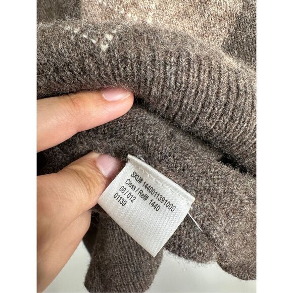 Jos A Bank Sweater Mens Argyle Lamb’s Wool Executive Collection Size Medium Brow - Picture 7 of 7